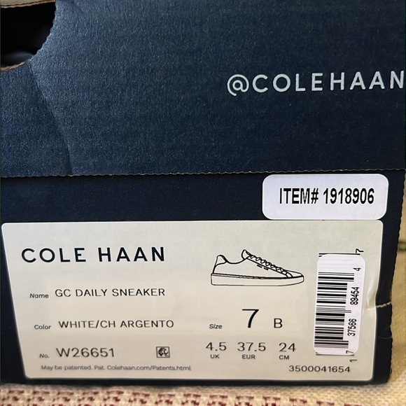 NEW Cole Haan Women’s Leather GC Daily White Lace Sneaker Tennis Shoes, Size 7 - Picture 13 of 16